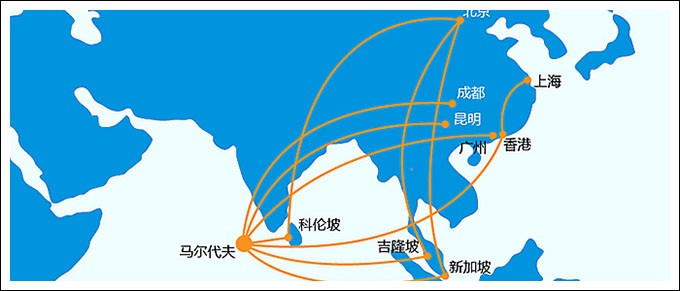 马尔代夫交通图